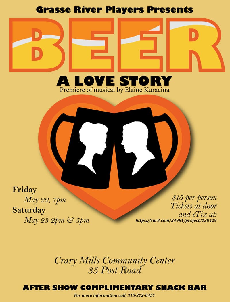 Poster for BEER: A Love Story, an original musical by Elaine Kuracina